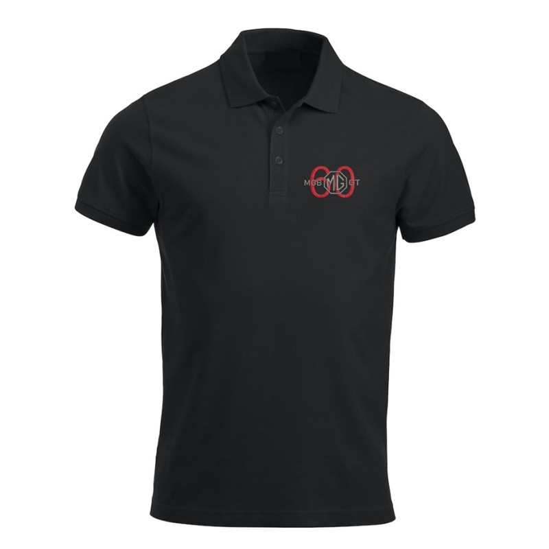 Unisex poloshirt with embroidered logo to left breast
