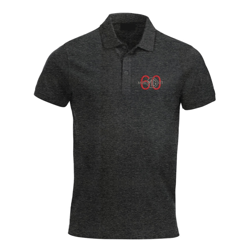 Unisex poloshirt with embroidered logo to left breast
