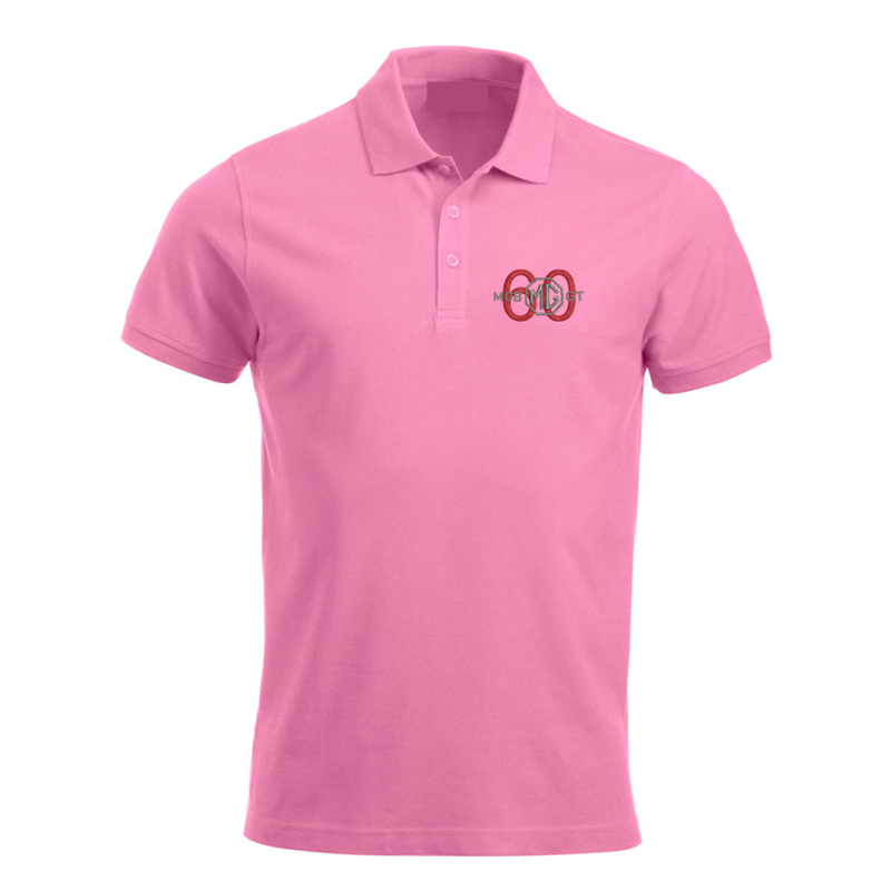 Unisex poloshirt with embroidered logo to left breast
