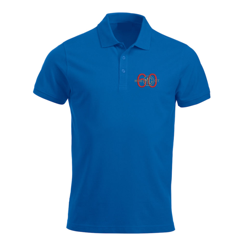 Unisex poloshirt with embroidered logo to left breast