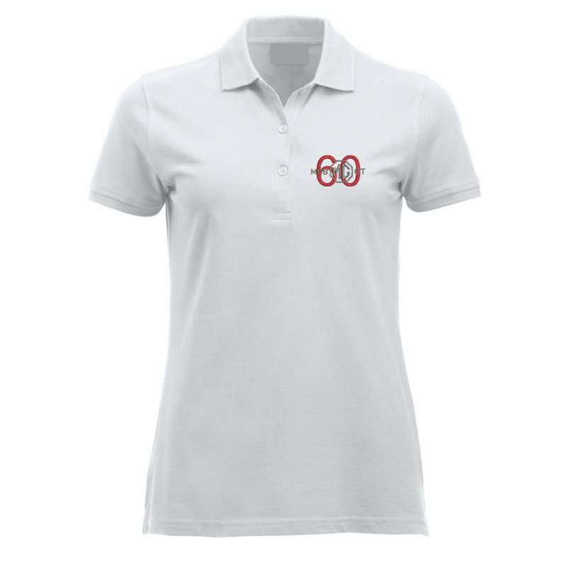Poloshirt, ladies fit, embroidered logo left breast
