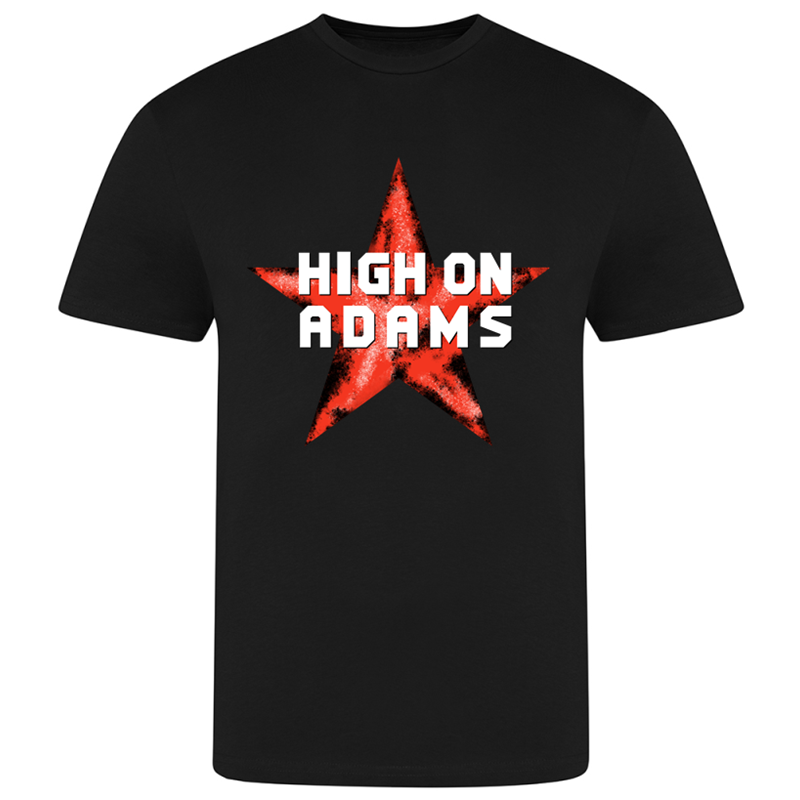 Cotton Crew Neck band t shirt with logo to the front.