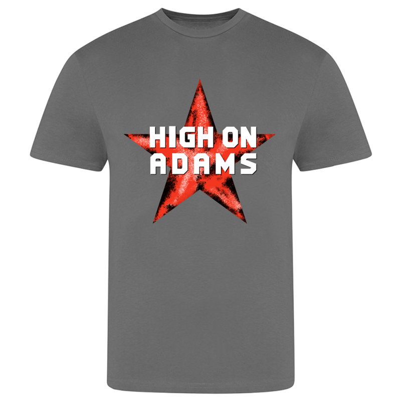 Cotton Crew Neck band t shirt with logo to the front.