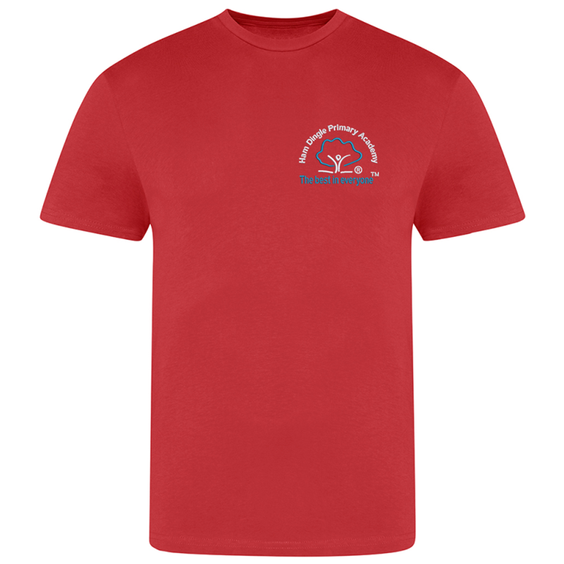 Cotton T Shirt with School logo embroidered