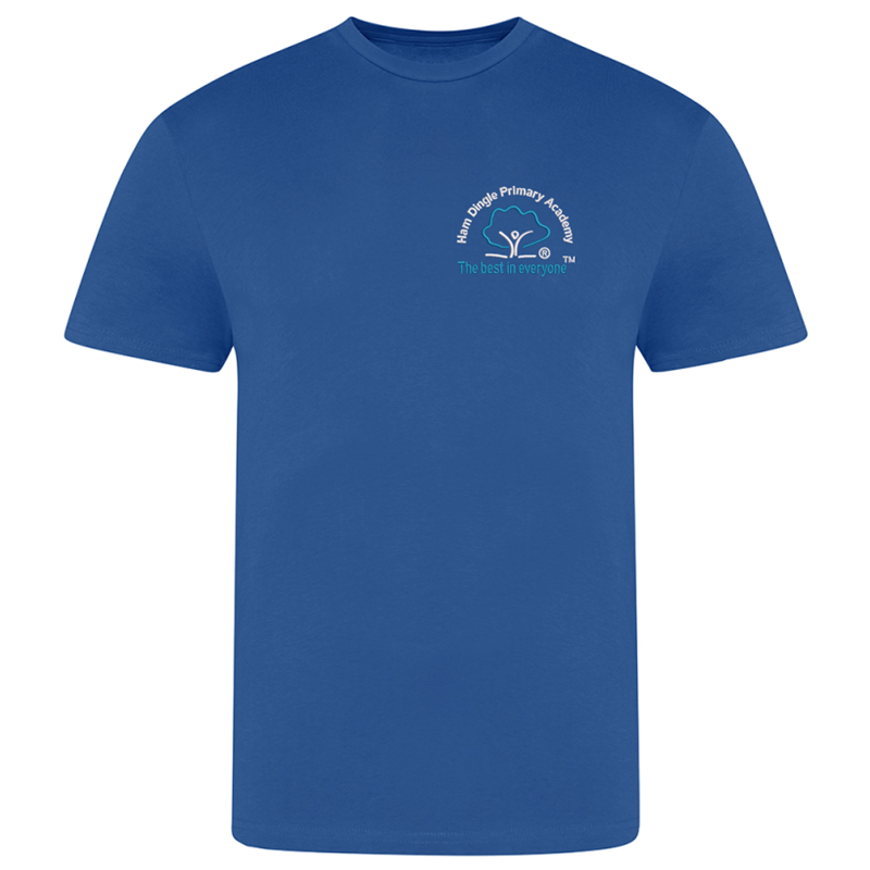 Cotton T Shirt with School logo embroidered