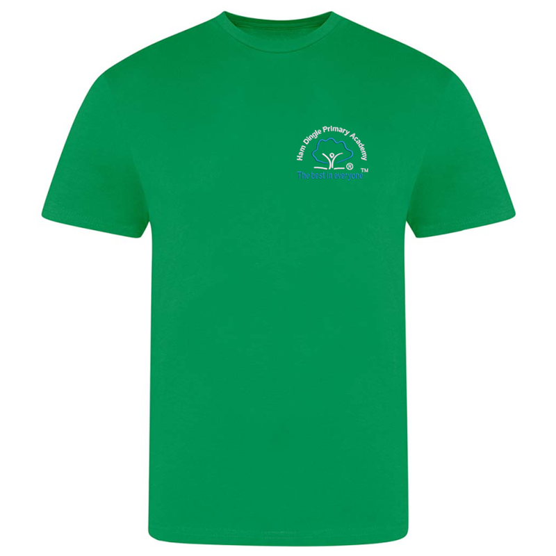 Cotton T Shirt with School logo embroidered