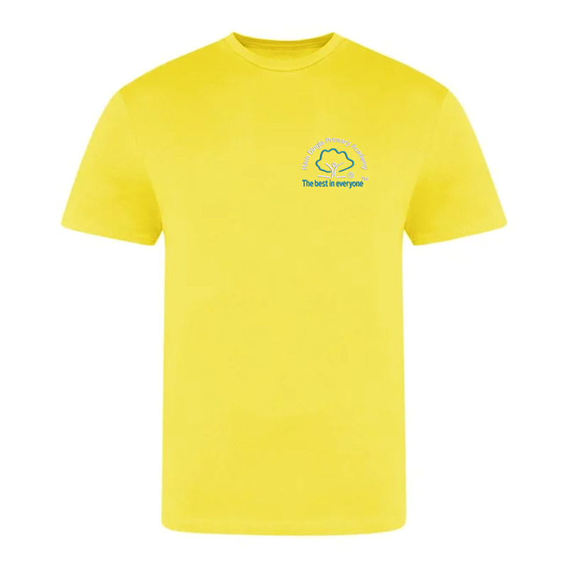 Cotton T Shirt with School logo embroidered