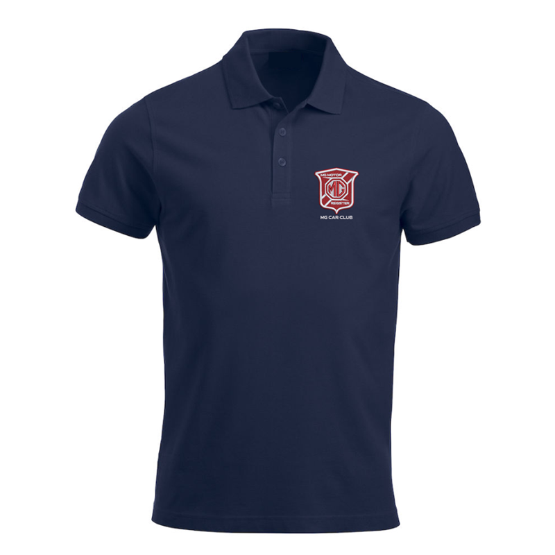 Polycotton poloshirt with embroidered logo to left breast.