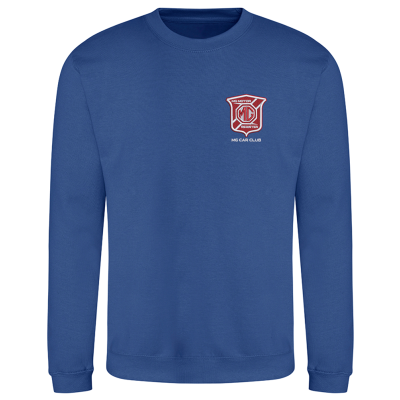 Crew neck sweatshirt with embroidered logo.