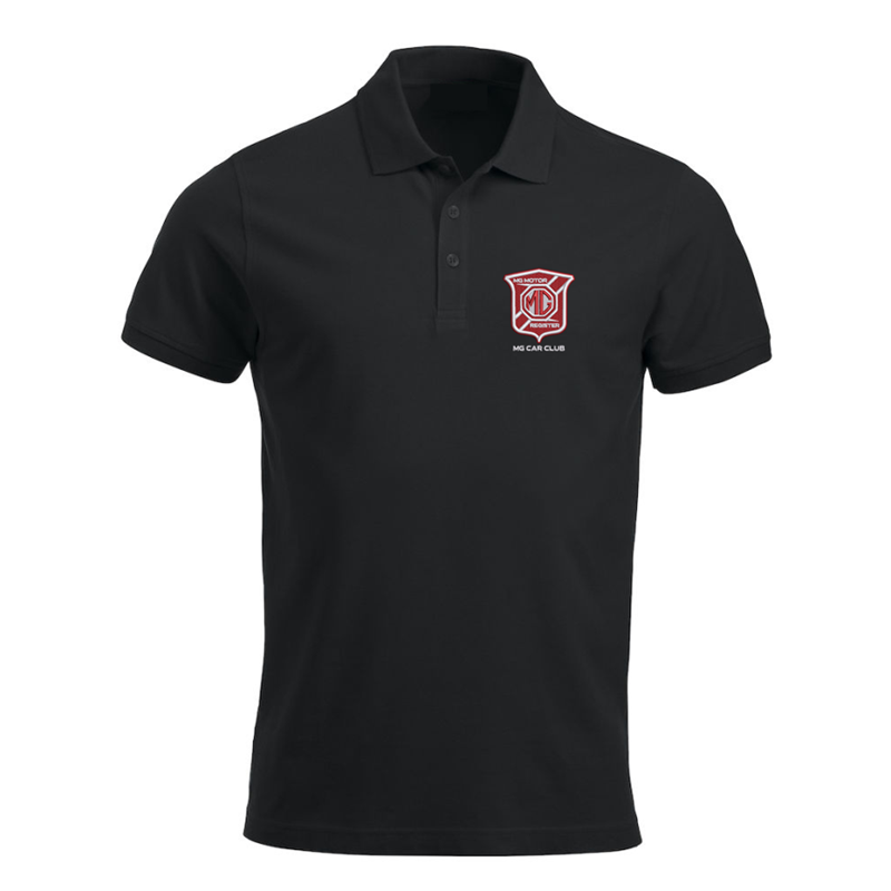 Polycotton poloshirt with embroidered logo to left breast.