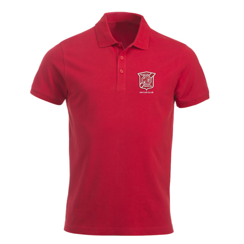 Polycotton poloshirt with embroidered logo to left breast.