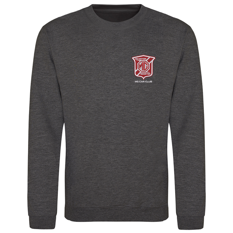 Crew neck sweatshirt with embroidered logo.