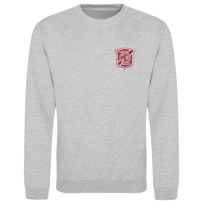 Crew neck sweatshirt with embroidered logo.