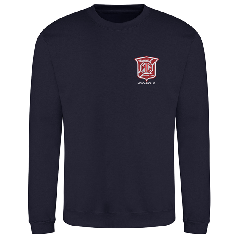 Crew neck sweatshirt with embroidered logo.