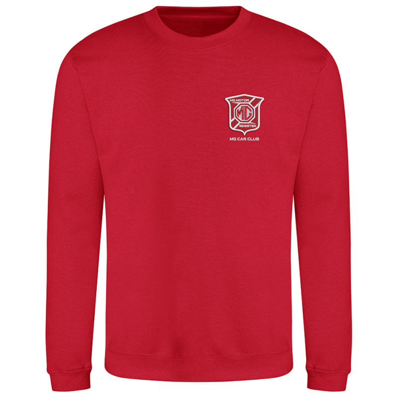 Crew neck sweatshirt with embroidered logo.