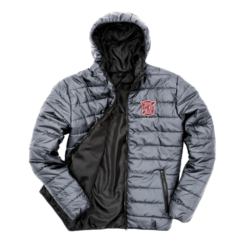 Padded jacket embroidered with club logo.