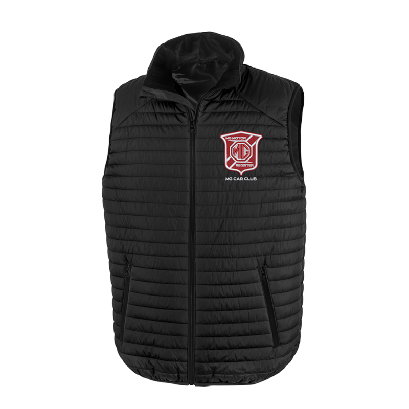Soft padded gilet with embroidered logo.