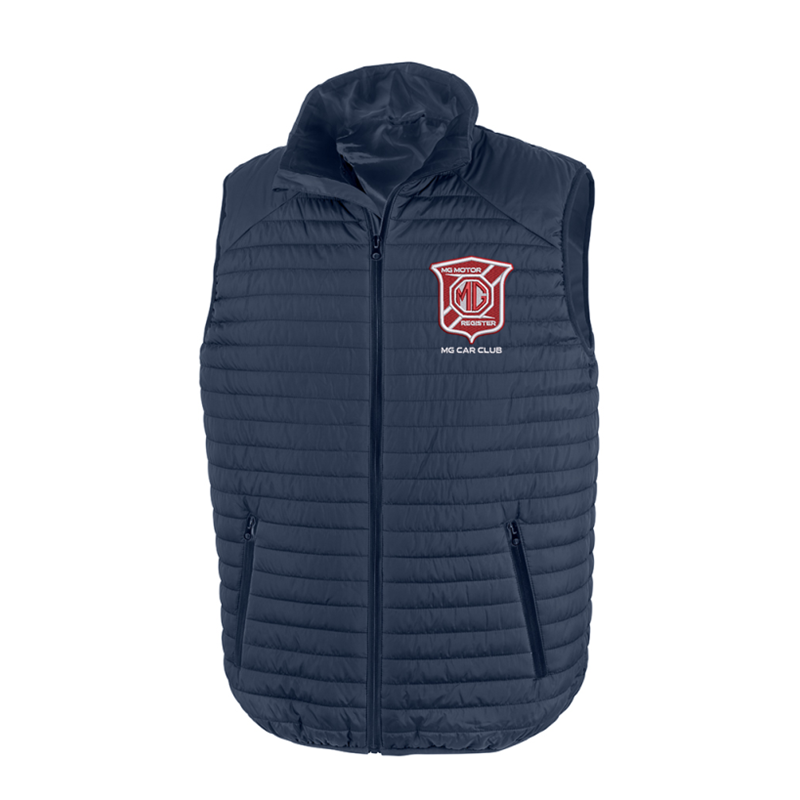 Soft padded gilet with embroidered logo.