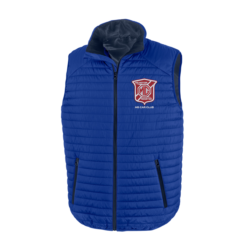 Soft padded gilet with embroidered logo.