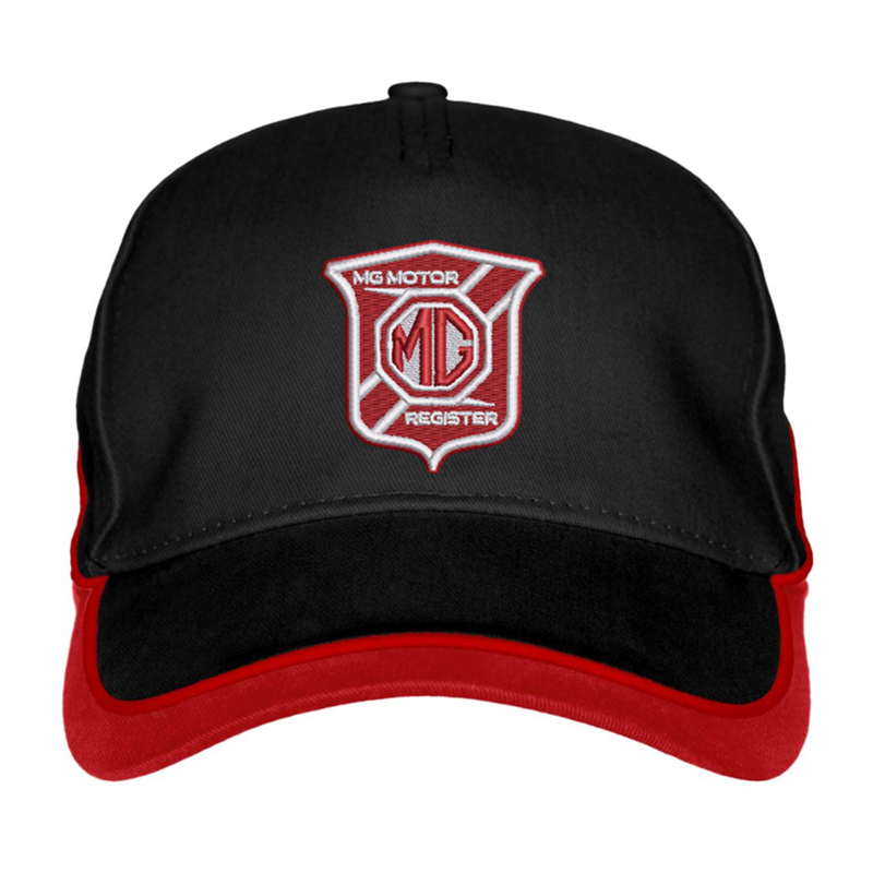 Contrast styled cap with embroidered logo to front.