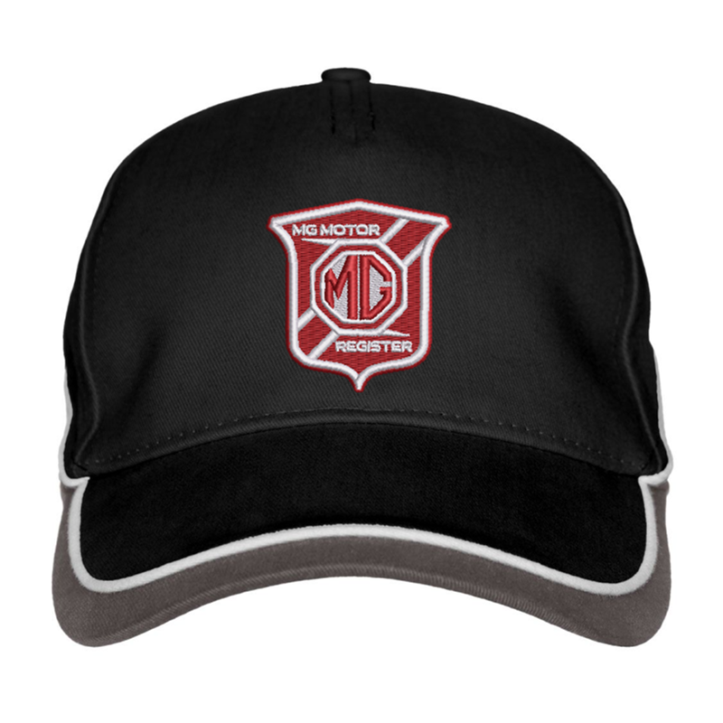Contrast styled cap with embroidered logo to front.