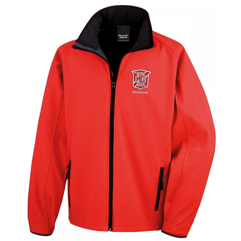 Colours soft shell jacket with embroidered logo.