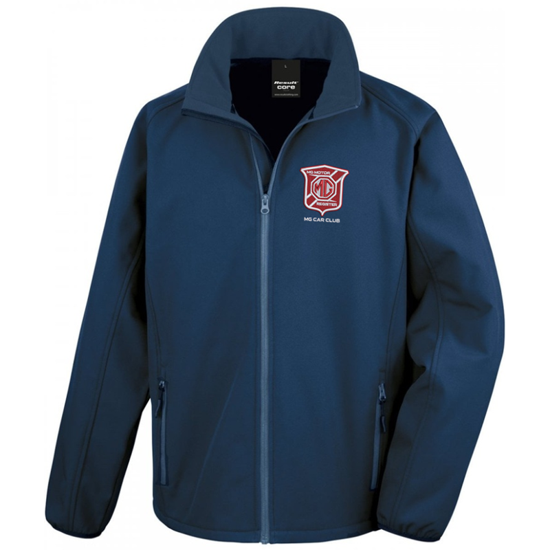 Colours soft shell jacket with embroidered logo.