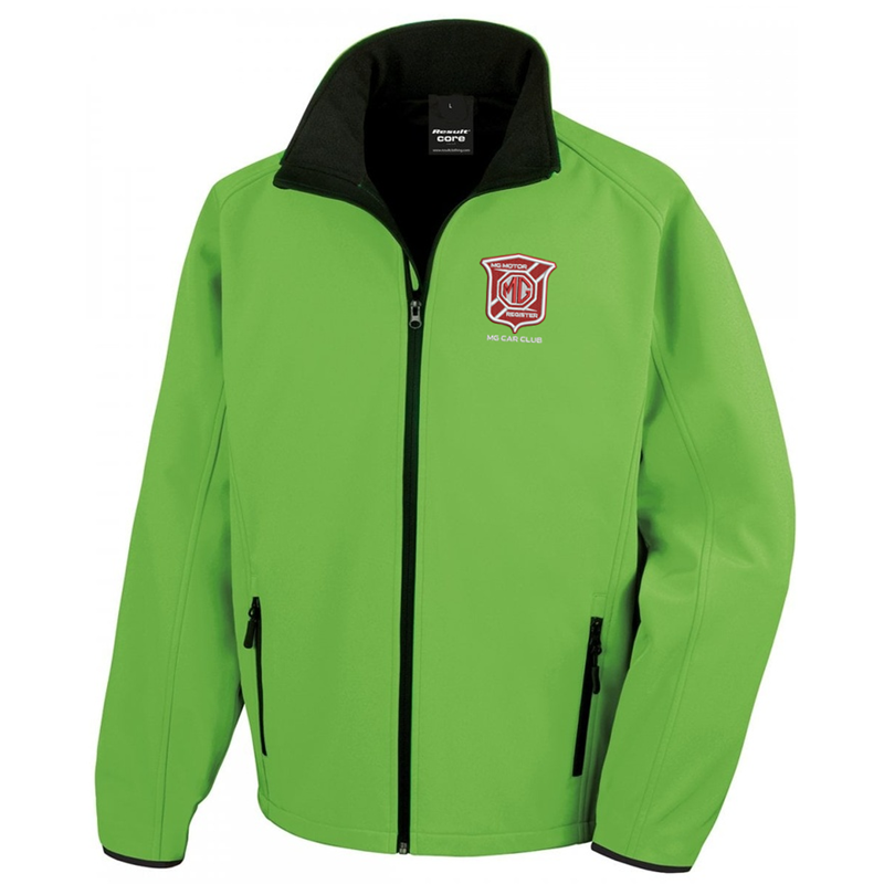Colours soft shell jacket with embroidered logo.