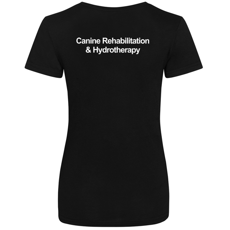 Ladies Fitted  T shirt with logo embroidered front left breast and course name printed to the back