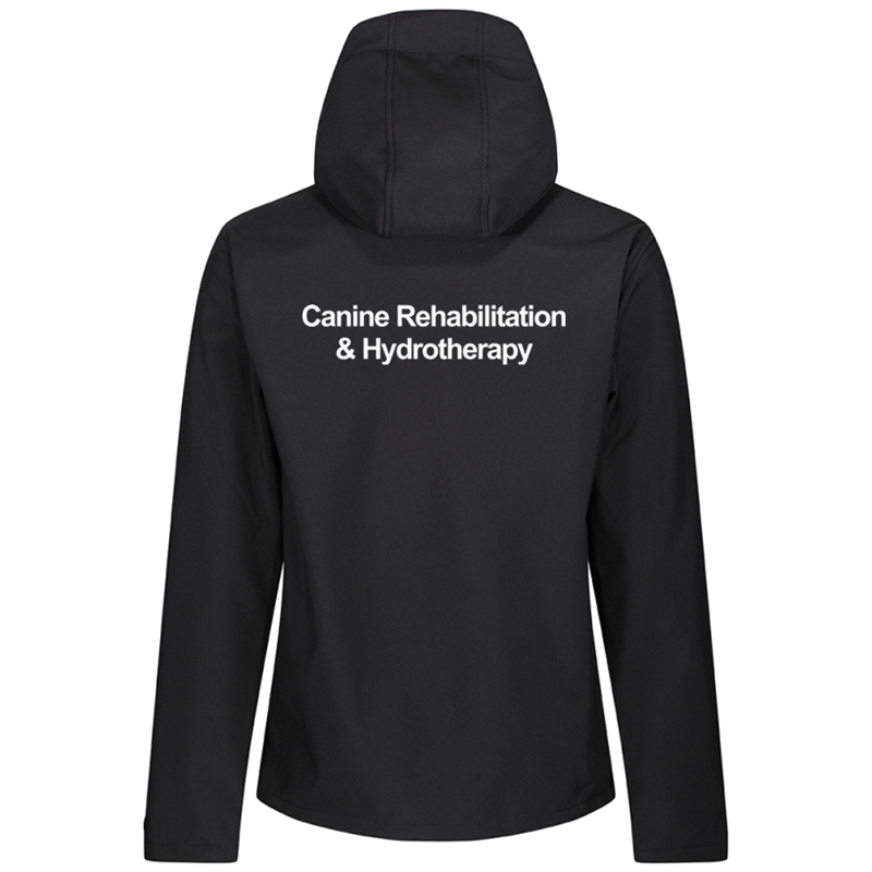 Mens/Unisex Soft Shell Jacket with logo embroidered front left breast and course name printed to the back