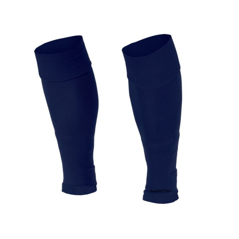 Footless sleeve socks in Navy.