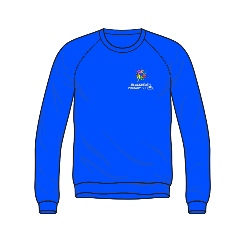 School sweatshirt embroidered logo to left breast