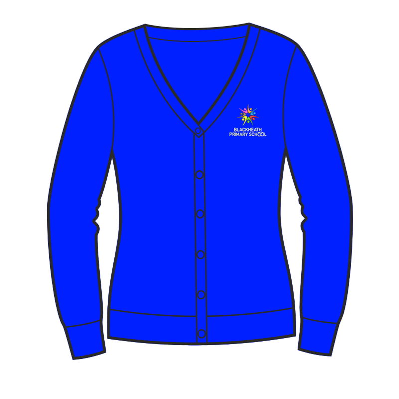 School Cardigan embroidered logo to left breast