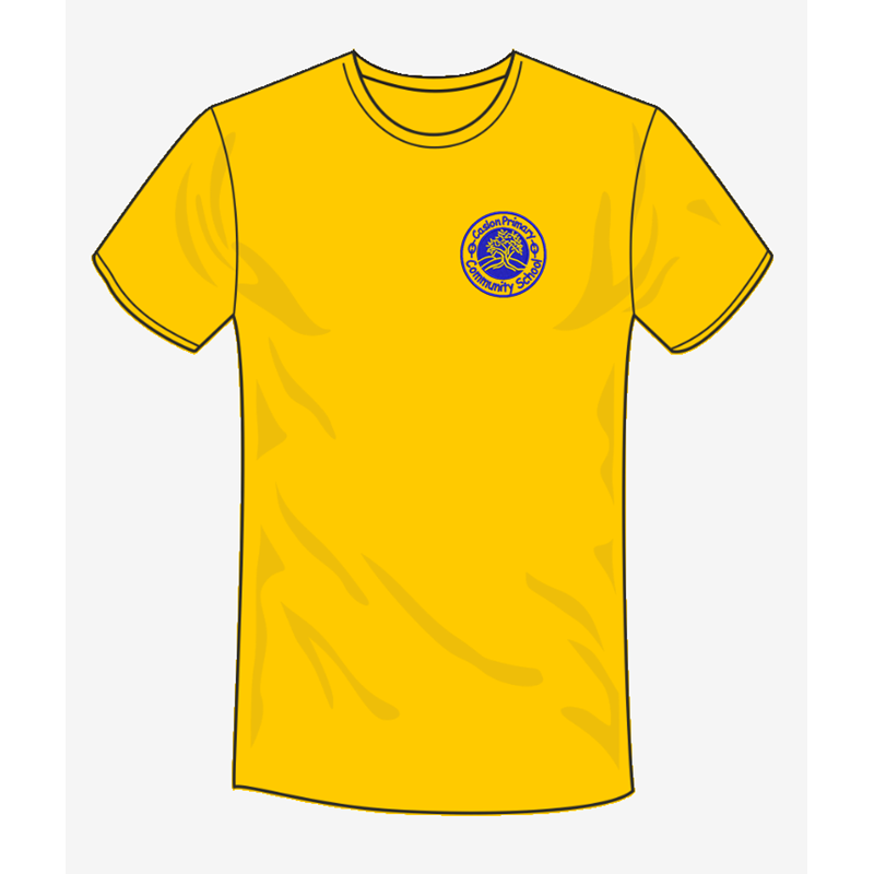 Caslon School T Shirt in sunflower, embroidered logo