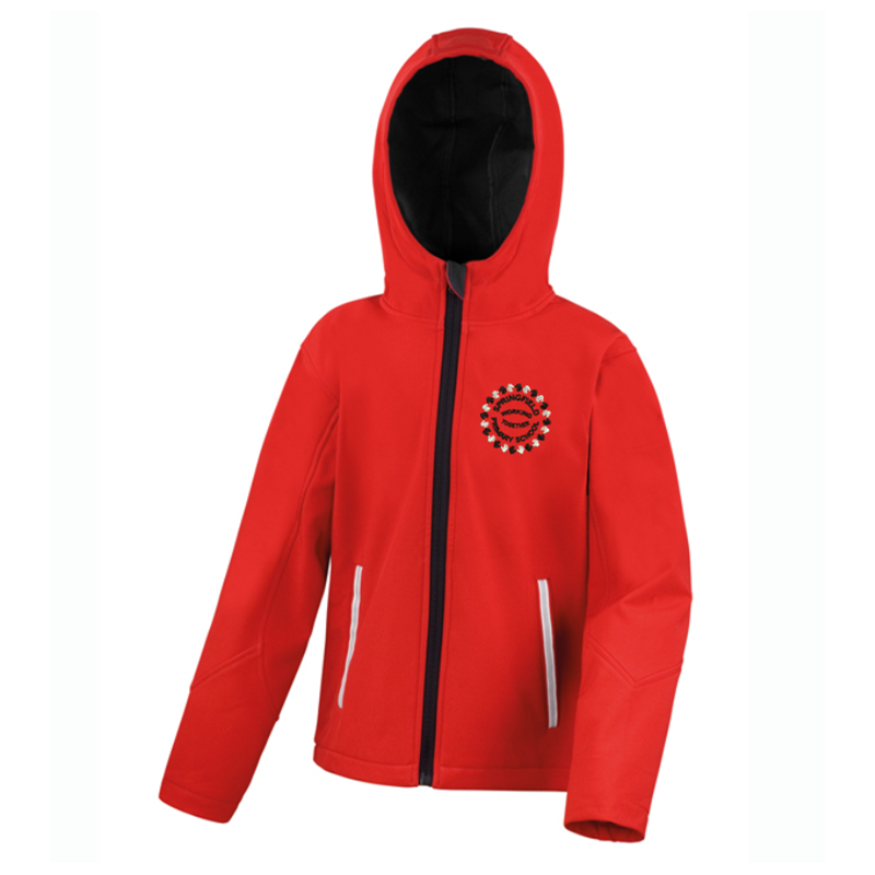 Hooded - Breathable, water and windproof jacket, with compact fleece lined inner - perfect all year round jacket, School logo left breast.