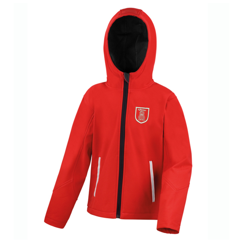 Hooded - Breathable, water and windproof jacket, with compact fleece lined inner - perfect all year round jacket, School logo left breast.