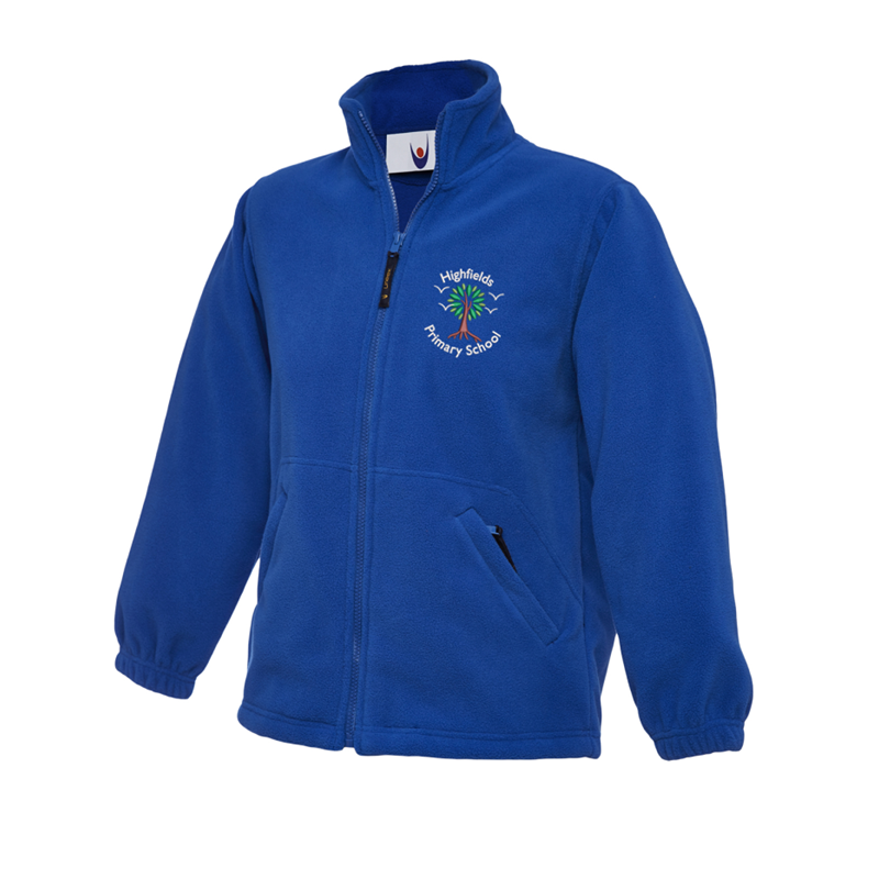 Childrens full zip Fleece with embroidered School logo