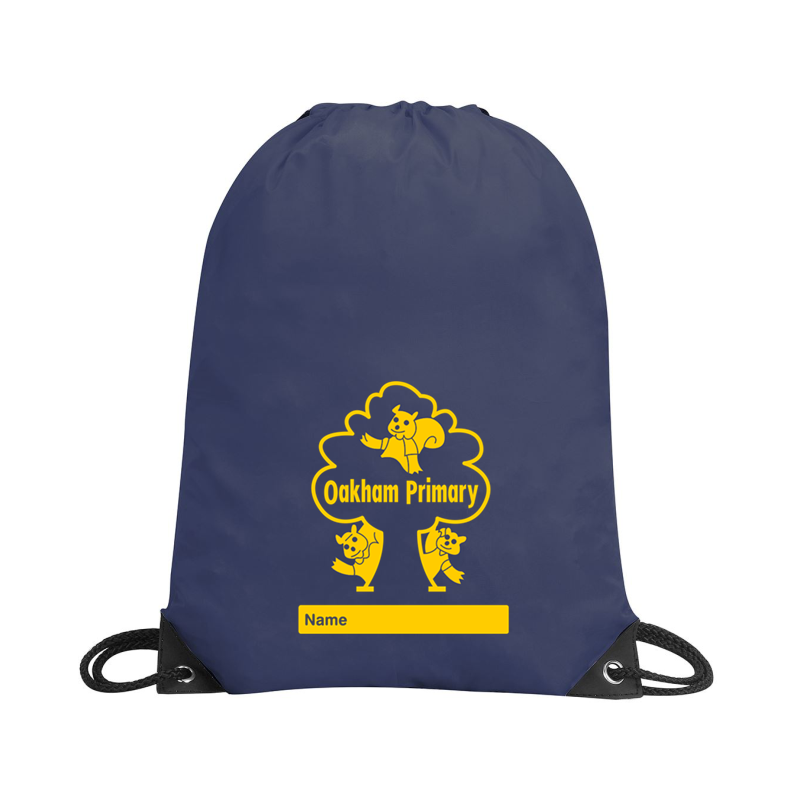 Drawstring PE Bag printed with School logo
