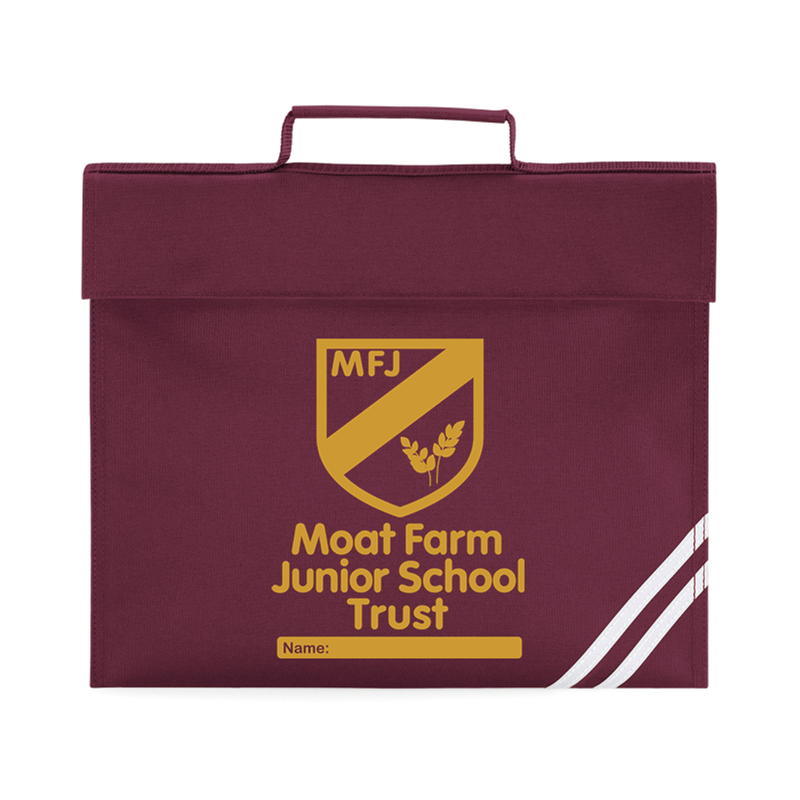 Book Bag printed with Moat Farm logo