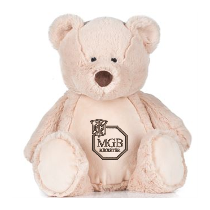 Light Brown coloured soft plush teddy. Contrast Brown nose. Sewn eyes. Light Brown coloured panel on chest and feet.Embroidered club logo. Complies with EN71 European Toy Safety regulations. Remove all hang tags and their fasteners before giving these items to a child. Suitable for children of all ages.