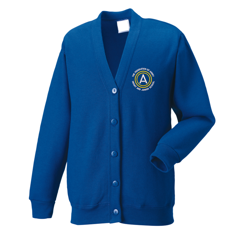 Abbey Cardigan with embroidered School logo