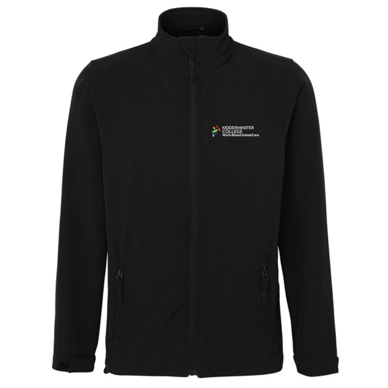 SoftShell Jacket embroidered logo left breast.