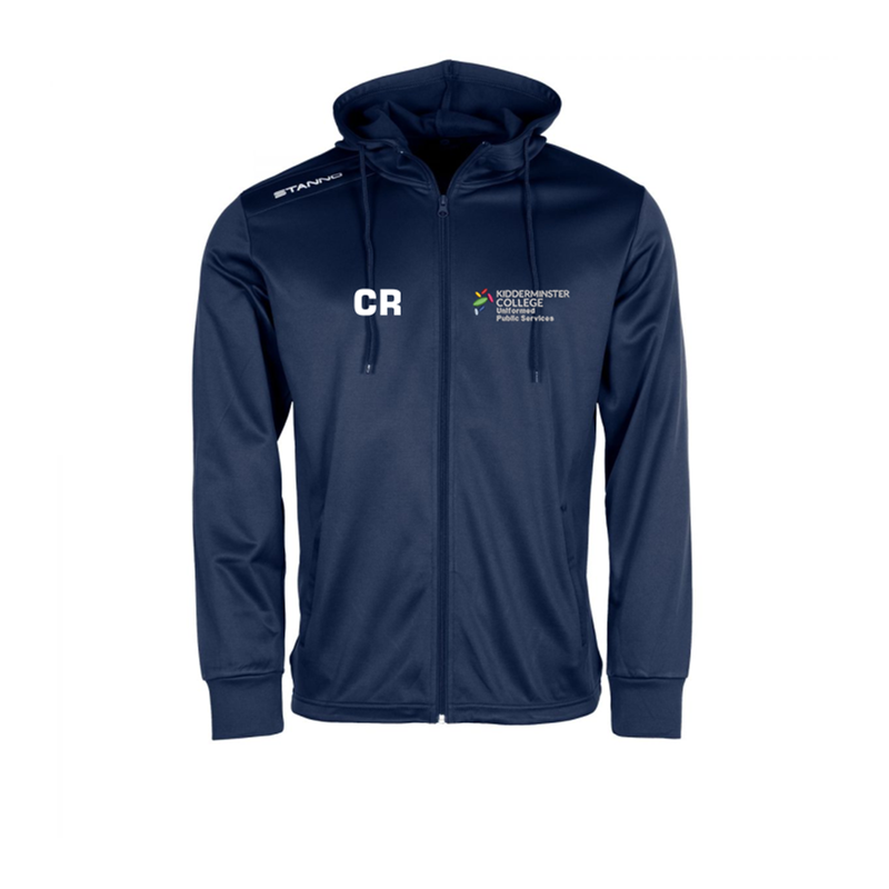 Hooded Track Top with college logo and initials
