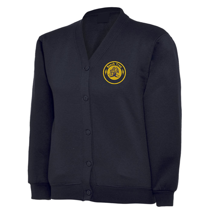 Cardigan with embroidered logo