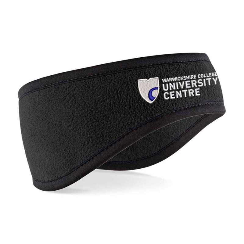 Fleece headband withg WCU logo embroidered to the front
