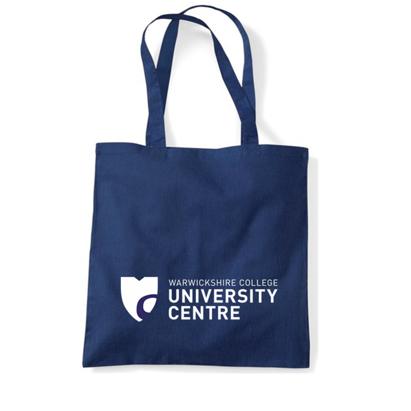 Cotton Shopper tote bag, printed with WCU logo to one side