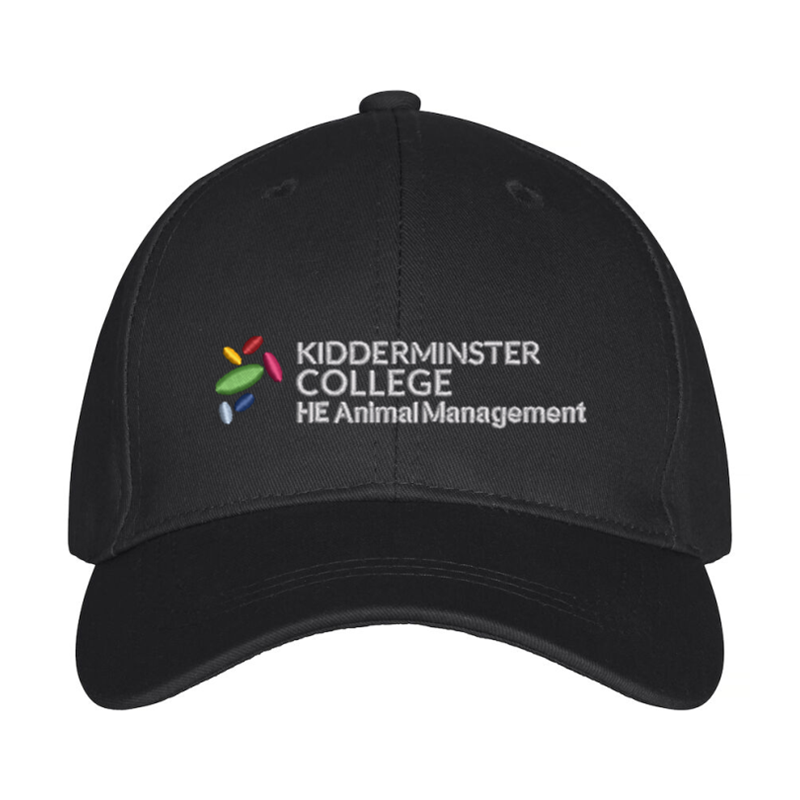 Premium baseball cap embroidered Animal Care logo to front.