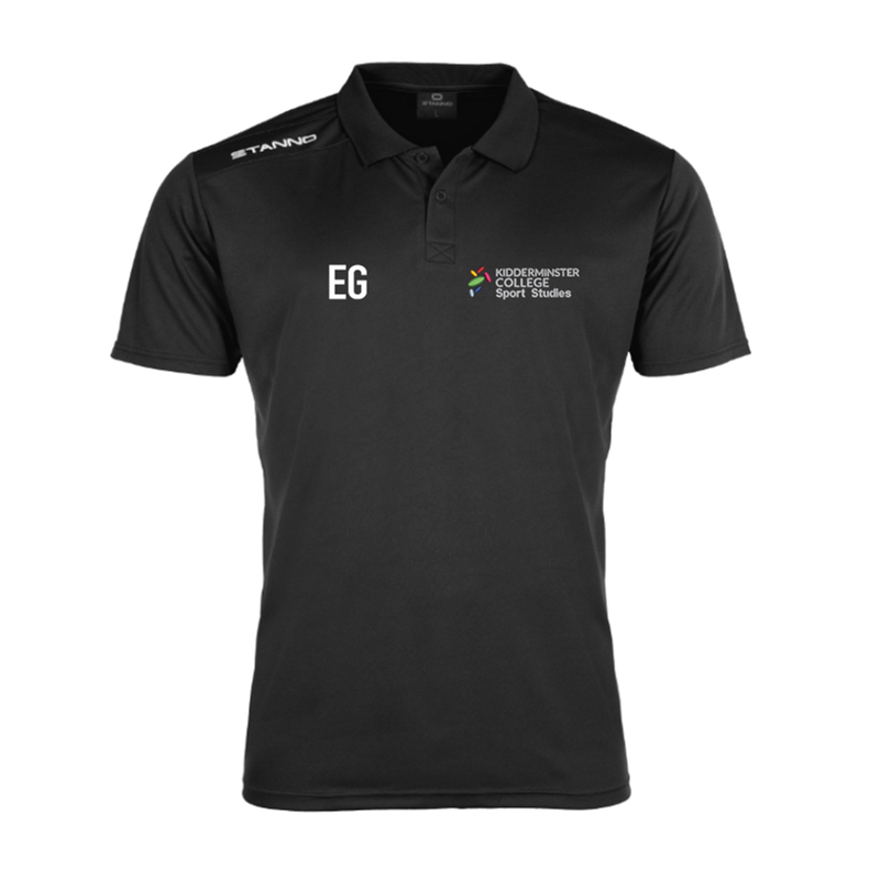 Poloshirt with logo embroidered, printed initials