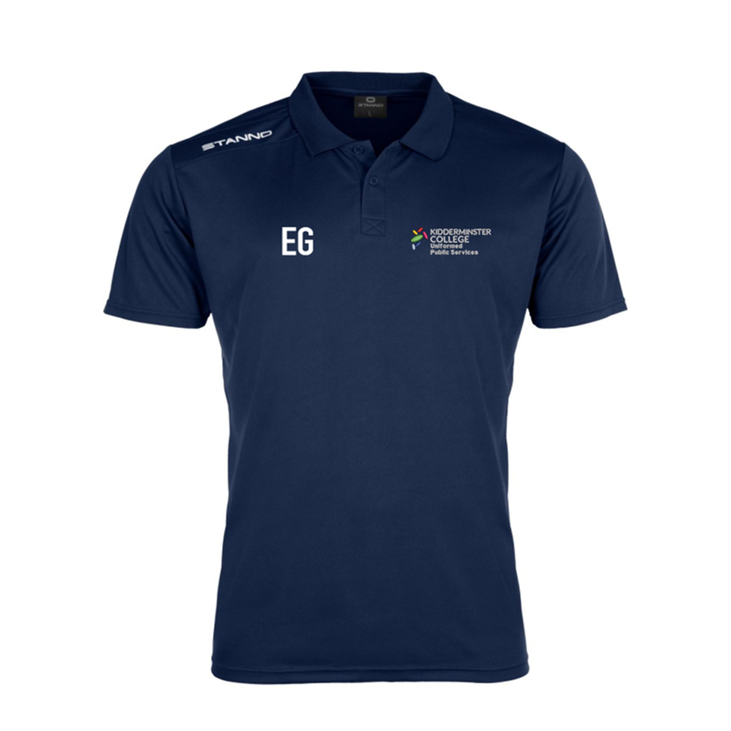 Poloshirt with logo embroidered and printed initials