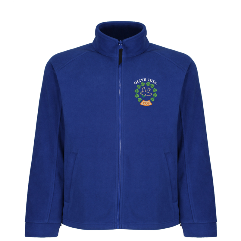 Full zip fleece jacket with embroidered logo